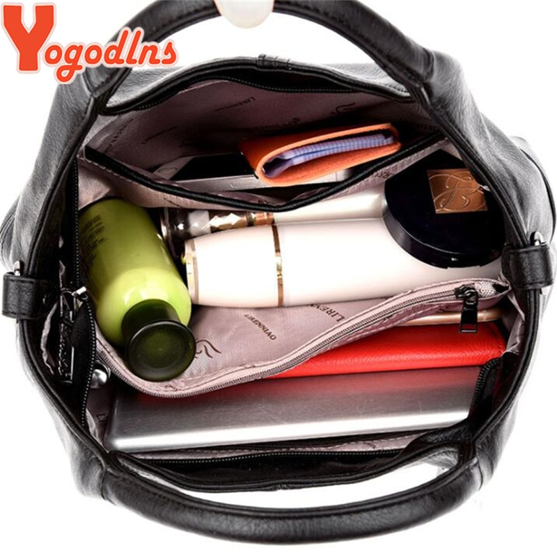 Yogodlns-Bolso cruzado de cuero sintético para mujer, bandolera de hombro de estilo Simple a rayas, de , Retro, informal, grande