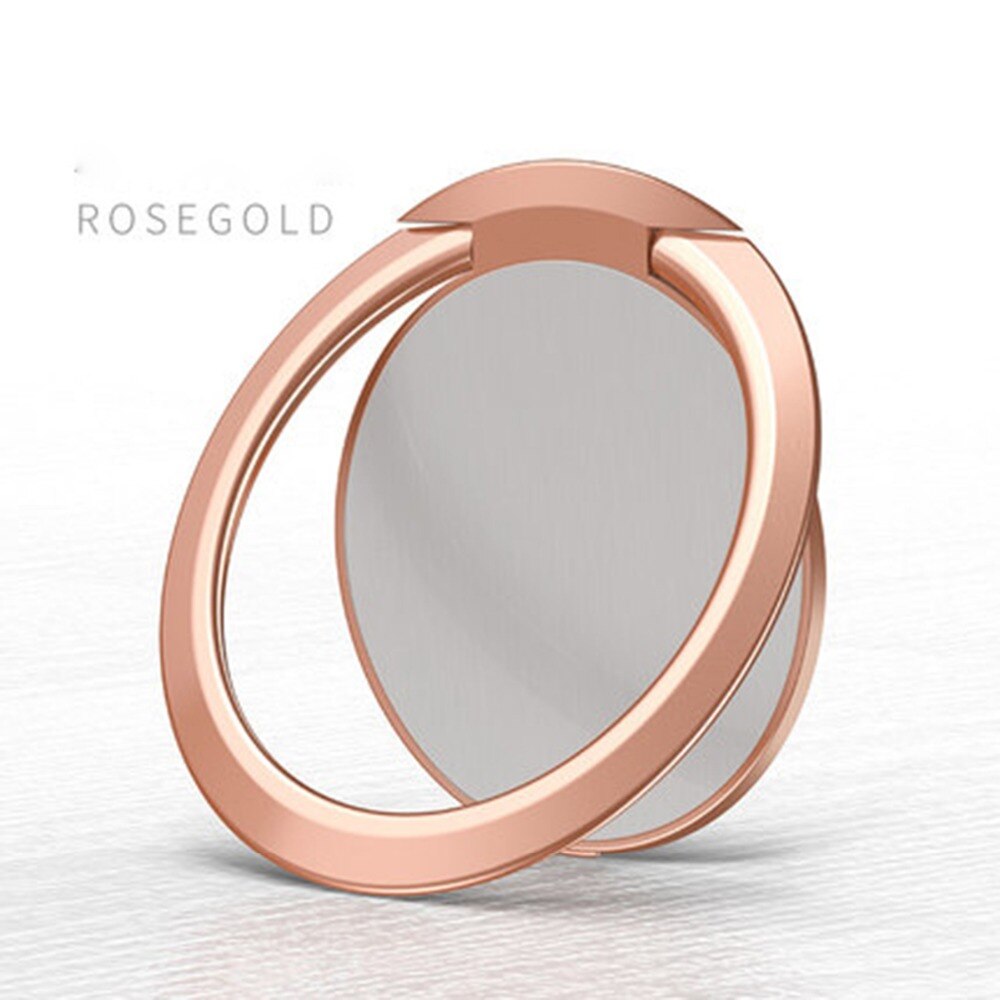 Ultra-thin metal Stent Accessories Mobile Phone Holder Stand Finger Ring Magnetic For cute Cell Smart Phone holder: A22-Rose