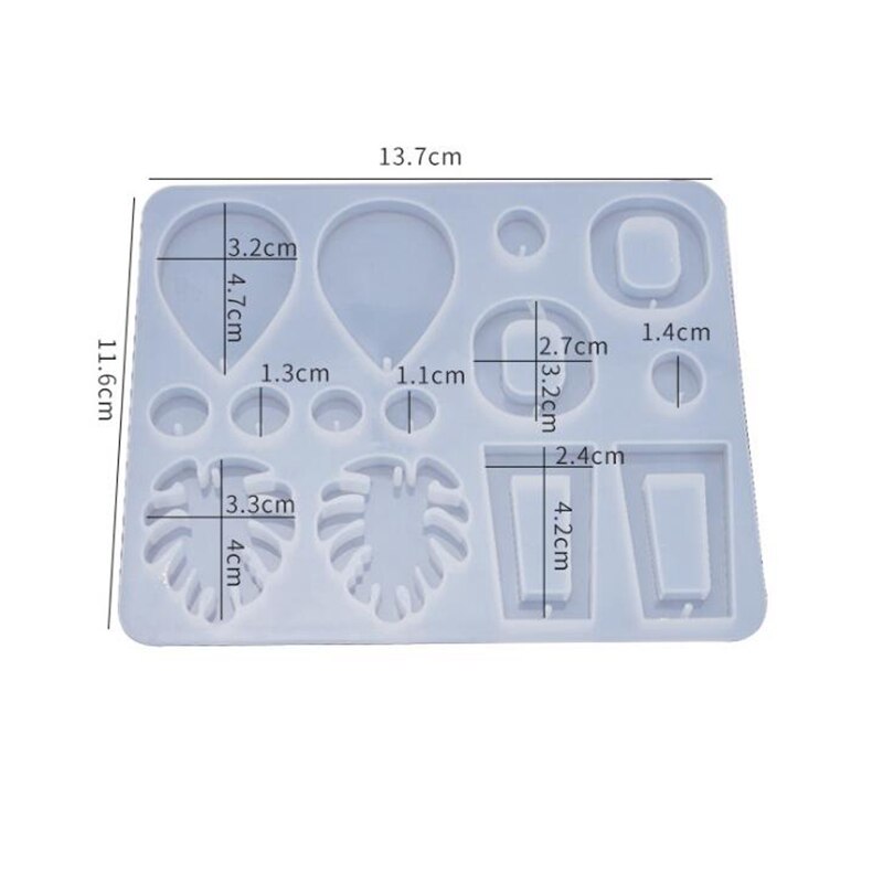 Trasparente silicone Della Muffa Foglie Geometriche Pendenti E Ciondoli pendente per Il FAI DA TE orecchini di Goccia di Modo del pendente dei monili di stampo in silicone: Default Title