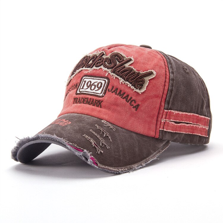 Gorras de béisbol rasgadas para hombre, gorros de sol a la , 1969