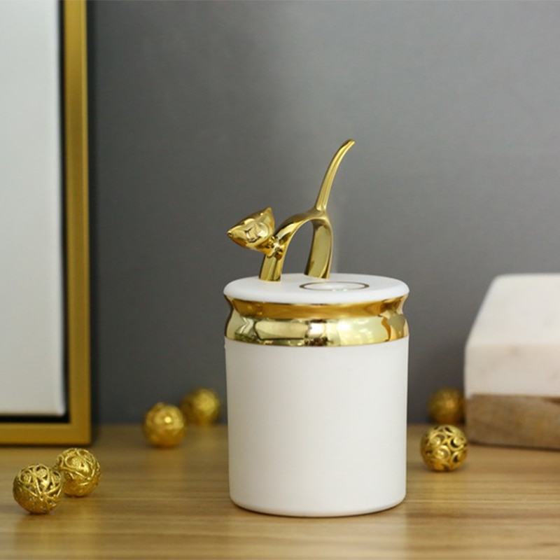 Kitten Humidifier Mini Q Cat humidifiers Led Night Light USB Essential Oil Aroma Diffuser Fogger Car Air freshener