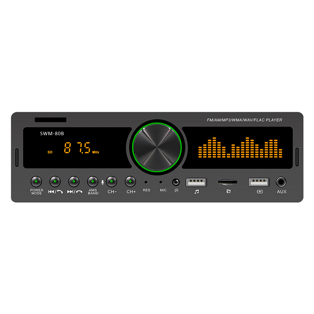 Swm -80b single 1 din autoradio mit dual-screen-multimediasystem,  mp3- player-audiokopie, tf-, usb- und aux-eingangssuche, autoradiokopf: Standard