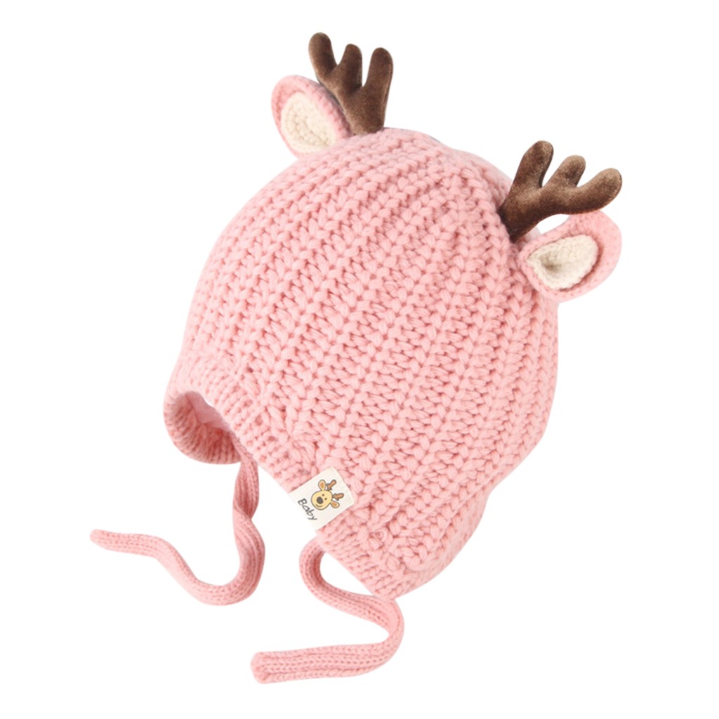 Kerst baby fotografie props hoed Peuter Meisje & Jongen Baby Kerst Cartoon Herten Winter Haak Muts Beanie Cap HOOLER