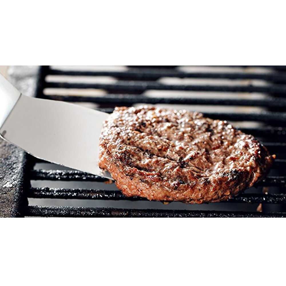 304 Stainless Steel Flat Top Grill Grill Spatula &amp; Scraper Set Kit Kitchen BBQ Flipper Griddle Accessory Tool