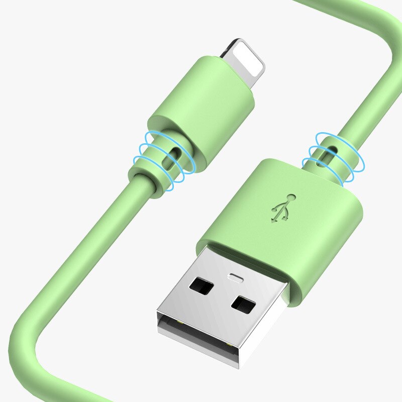 Vloeibare Siliconen Draad Snel Opladen Usb Data Charger Kabel Voor Iphone 6S 7 8 Plus X Xr Xs 11 pro Max Se Usb Charge Kabel 1M 2M 3M