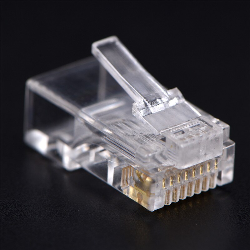 50Pcs RJ45 CAT5 CAT5e Crystal Netwerk Modulaire Plug 8P8C Rj45 Plug Terminals Ethernet Kabel Hoofd Plug Voor Computers