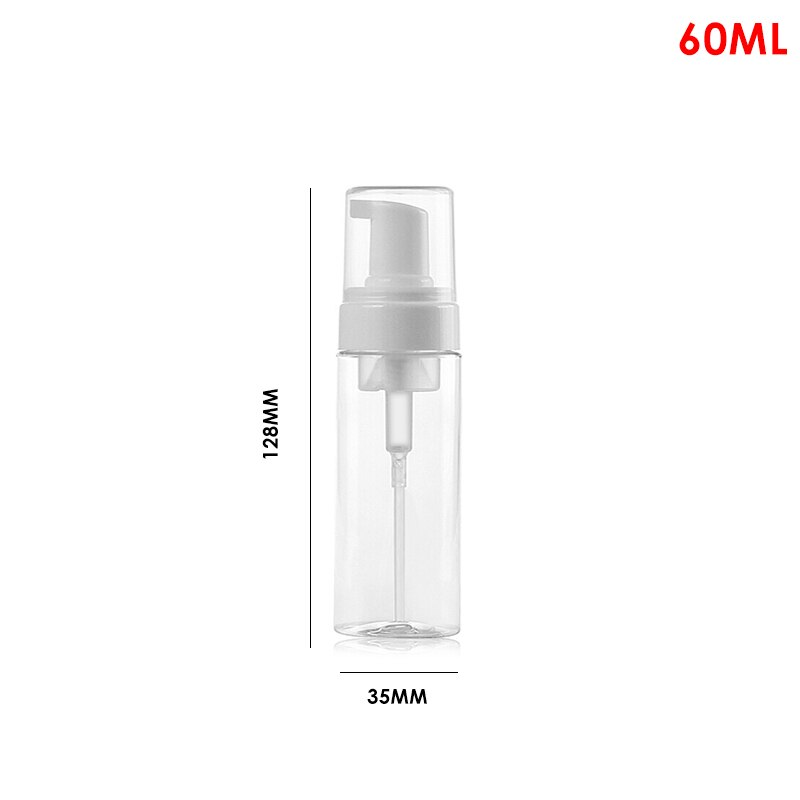 150/100/60/30ML Leere Kunststoff Schäumen Hand Seife Spender Schaum Pumpe Flasche Schlecht Kunststoff Flasche transparent Mit Flach Kopf: 60 ml