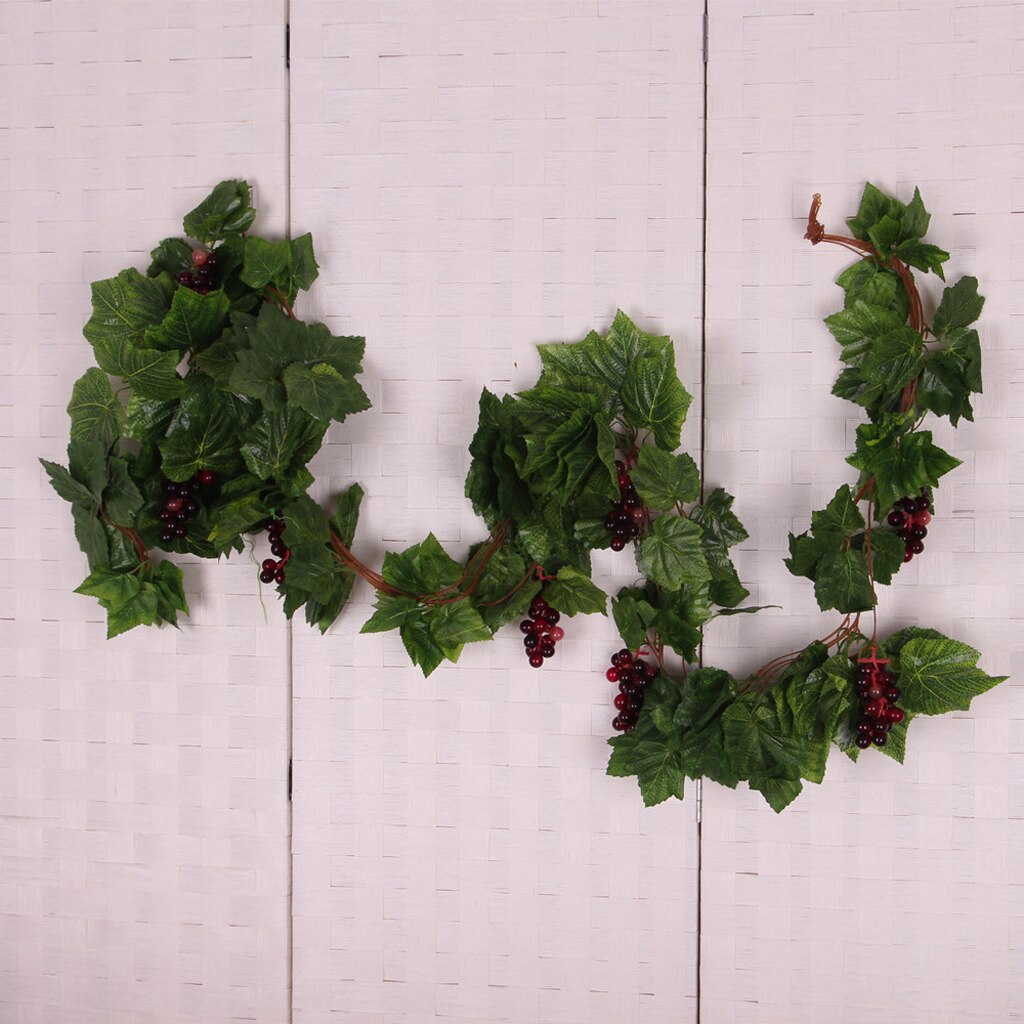 Kunstmatige Plant Grapevine Bladeren En Bloemen Ivy Hanger Ivy Garland Plant Decoratie, Grapevine Met Druiven