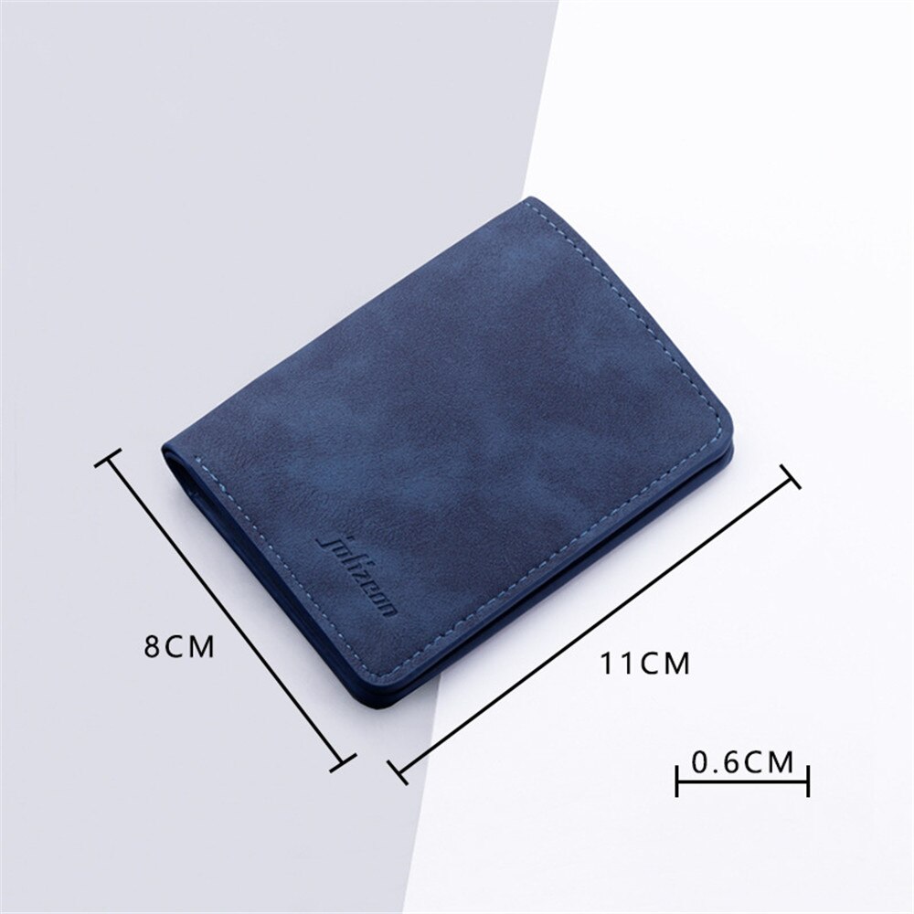 Stijl Mini Dunne Mannen Portemonnee Kaarthouder Mannen Purse Coin Pouch Kaarthouder Korte Verticale Pu Lederen Portemonnee