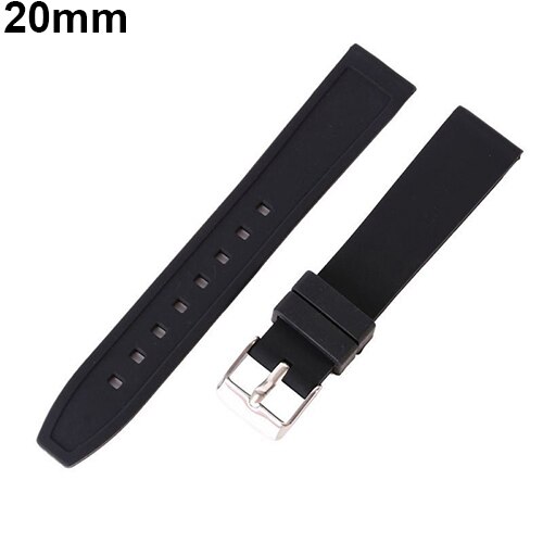 16mm - 28mm bracelets de montre de rechange en silicone souple et résistant à l'eau
