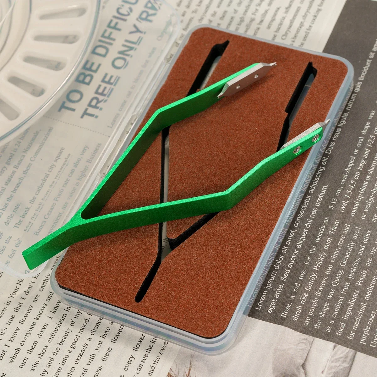 Rofessional Spring Bar Remove tool Type Watch Spring Bar Tweezers for Watchmaker Repair Watch Clip Stainless Steel accessories: Verde