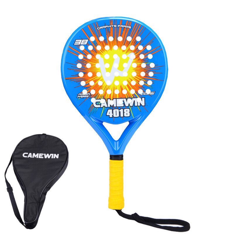 Carbon Fiber Padel Tennis Racket Mannen Vrouwen Sport Zacht Gezicht Tennis Paddle Racket Met Beschermende Tas Cover: R06