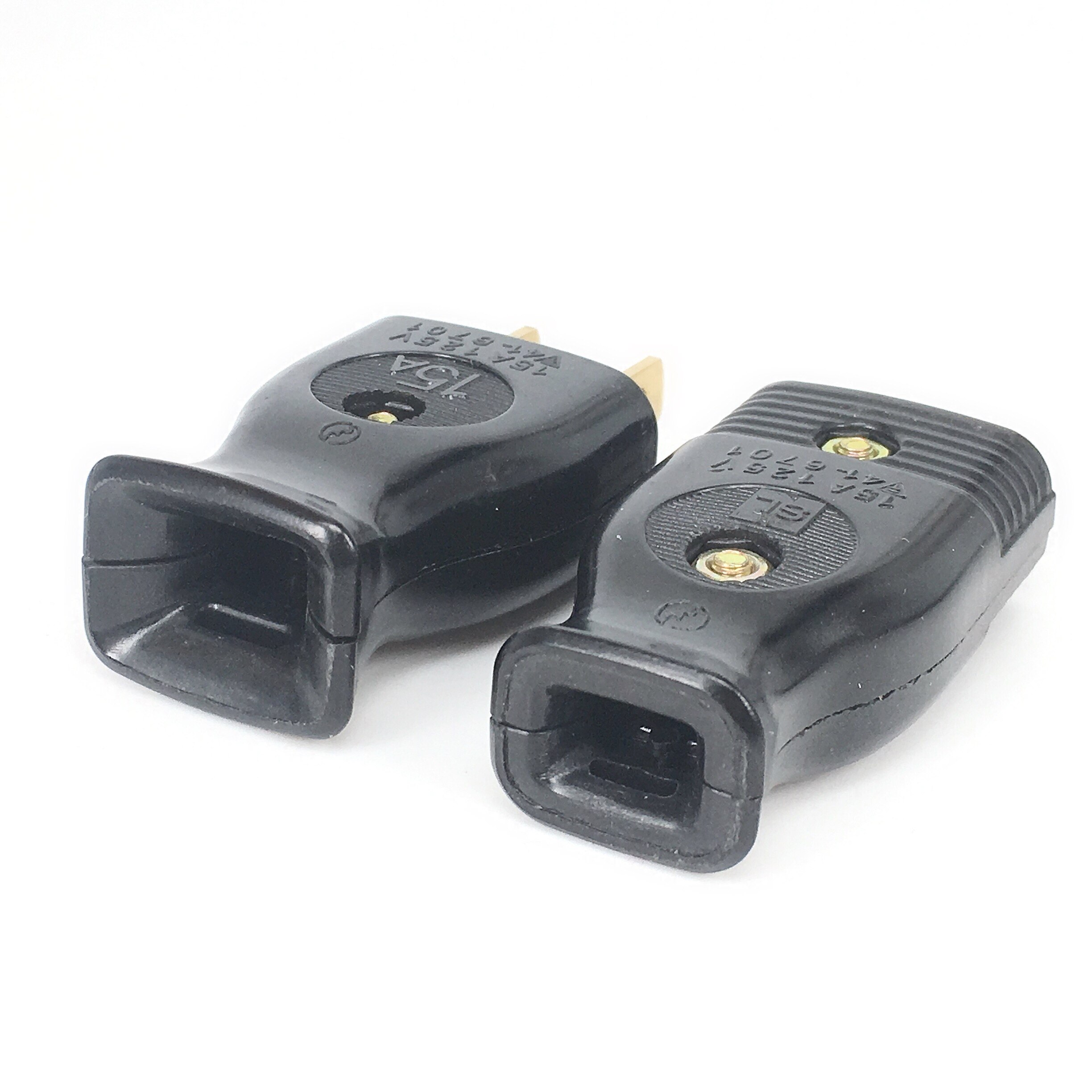 America 2 Pole 15A Male US Wiring Plug Adapter Female Socket Type A Power Strip Connector Japan Rewirable Cable Convert Plug