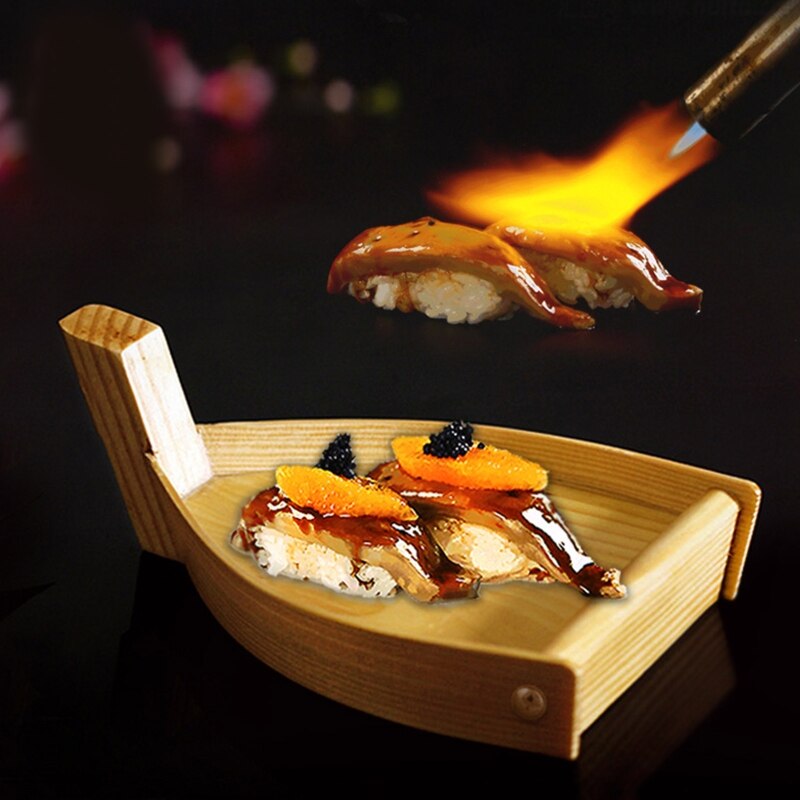 Japanese Cuisine Sushi Boat Wooden Serving Tray Seafood Platter Cold Dishes Ship Appetizers Container Kitchen Tableware
