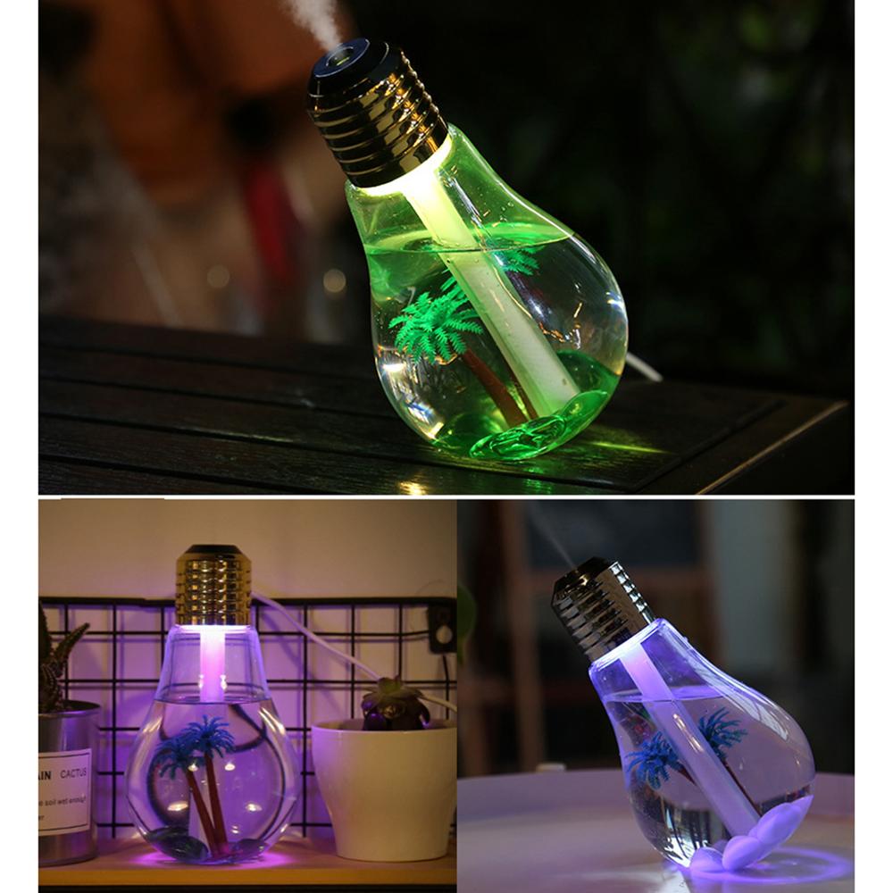 7 Colors Light 400ML Ultrasonic LED Humidifier USB Plant Tree Aroma Diffuser Difusores Humidifier Bulb Essential Oil Diffuser
