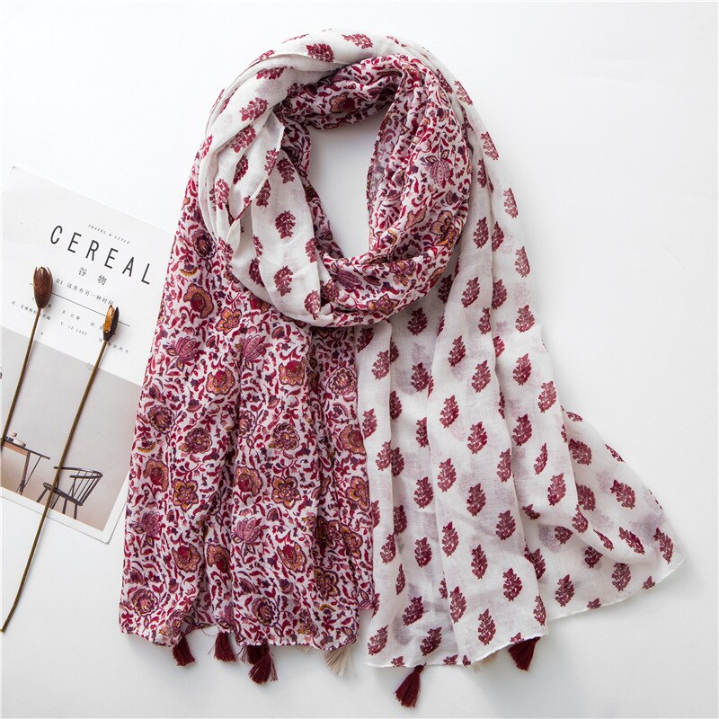 VISROVER-Long foulard en Viscose Shaw | Longue écharpe, imprimé Tropical, pour robe de plage, écharpe d'été pour femmes,