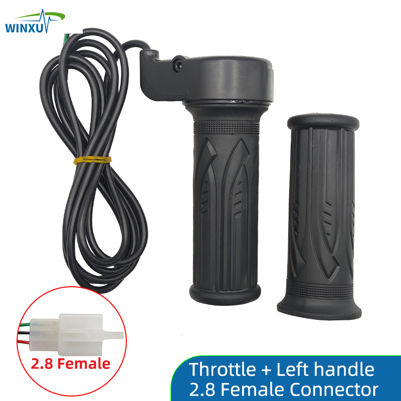 Acelerador de giro de bicicleta eléctrica, Sensor Hall, manija de giro, acelerador de 1,5 m para Scooter Eléctrico, bicicleta eléctrica, motocicleta, triciclo: Gris oscuro