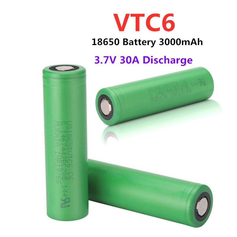 2-20 piezas originales 3,6 v 18650 VTC6 3000mah batería recargable de litio US18650VTC6 30A descarga para juguetes de linterna