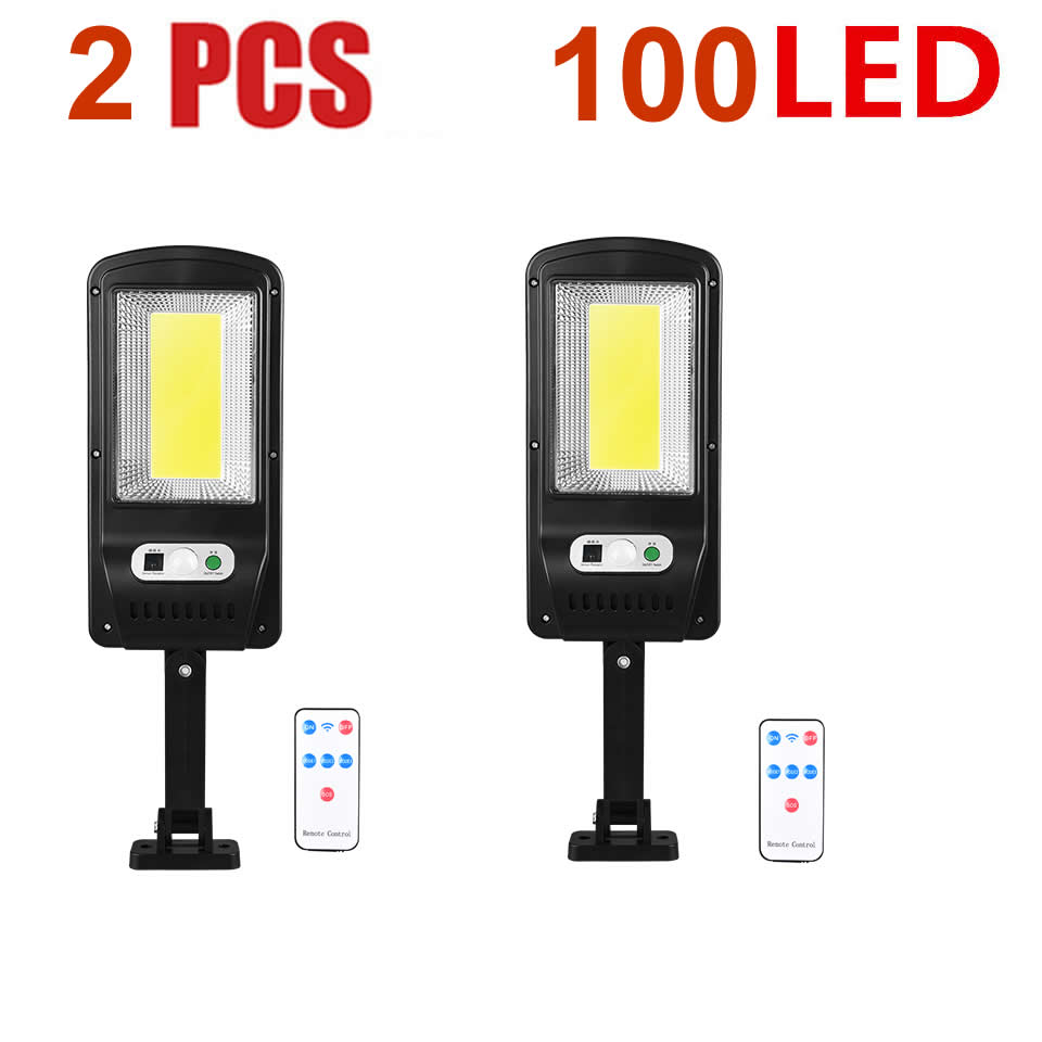 solar light lamp floodlight reflector Wall PIR Motion Sensor Waterproof IP65 Outdoor Garden Security Luz Led Para Exterior remot: YX03-100cob-3M-R-2pc