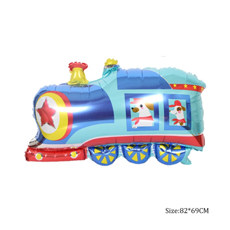 nouvel an enfant dessin animé voiture camion de pompier feuille ballons joyeux anniversaire fête décorations garçon fête bricolage voiture Ballon noël déco: Train