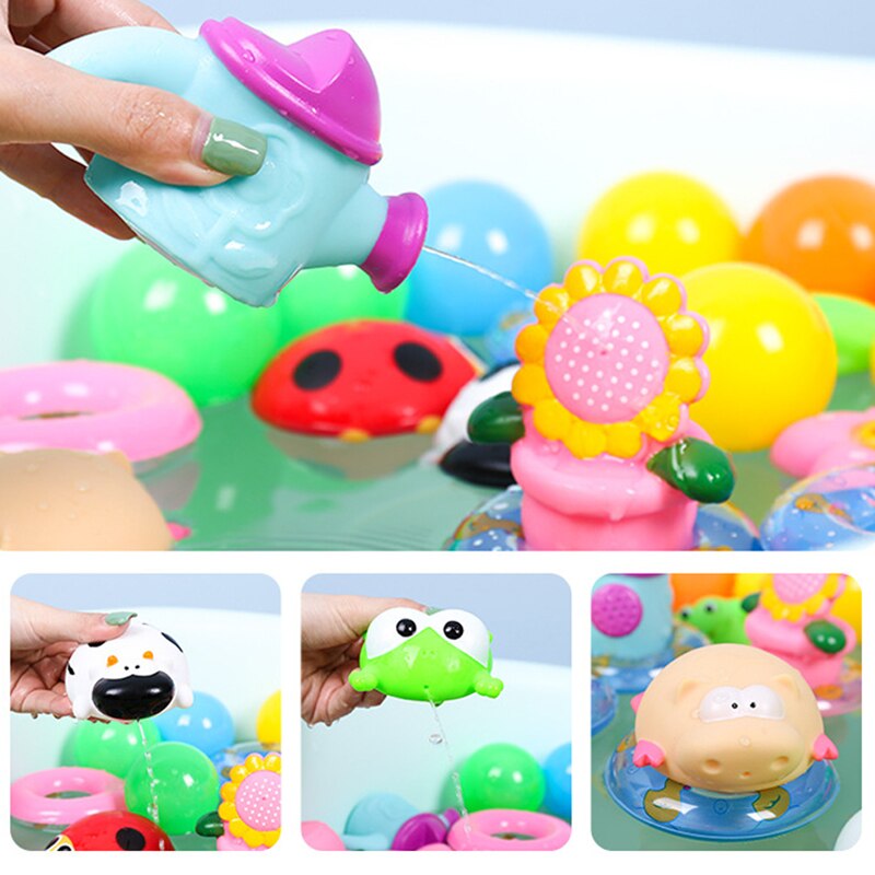 Baby Zwemmen Leuke Gemengde Dieren Zwemmen Kids Float Douche Fuuny Educatief Zachte Rubber Bad Squeeze Sound Piepende Baby Speelgoed