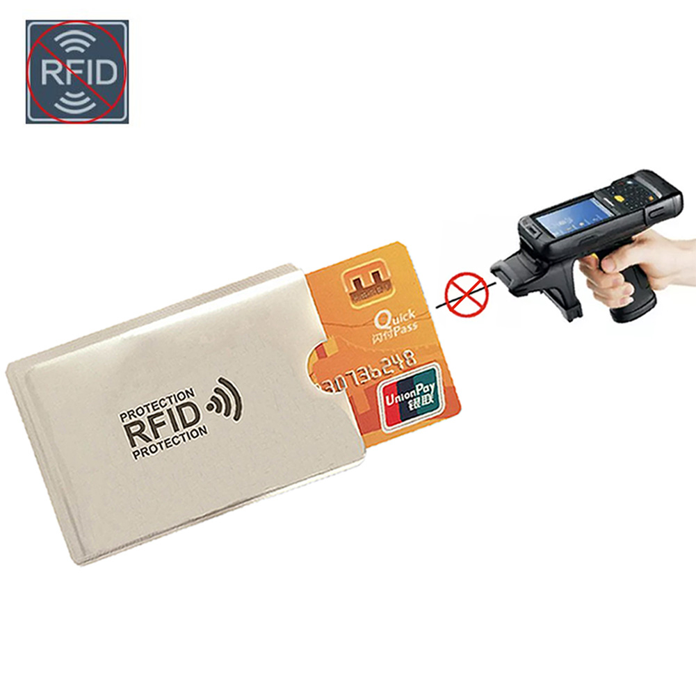 Tarjetero Anti Rfid con bloqueo de lector, 10 piezas, soporte de tarjeta de identificación de crédito, funda protectora de Metal de aluminio, soporte NFC 6,2x9,2