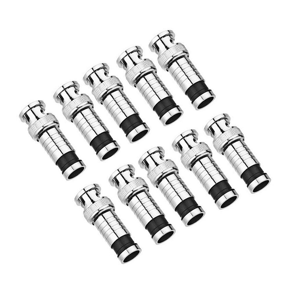 BNC Connector Compression Connector Jack for Coaxial RG59 Cable CCTV Camera Accessories