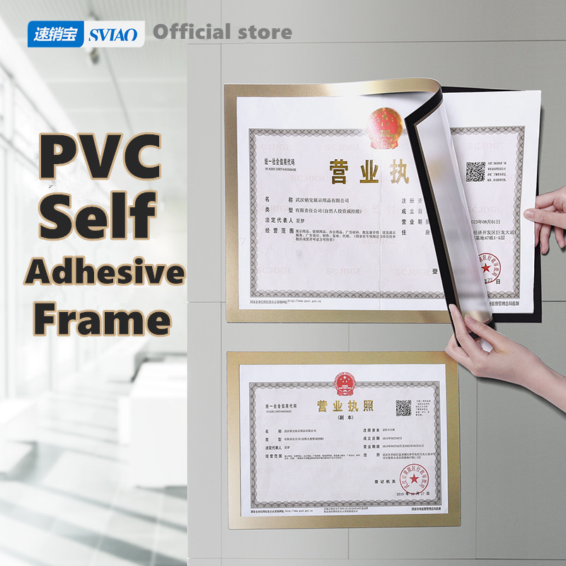 Sviao A4 Zelfklevende Magnetische Frame Wall Mounted Pvc Poster Display Board Foto Frame Teken Houder