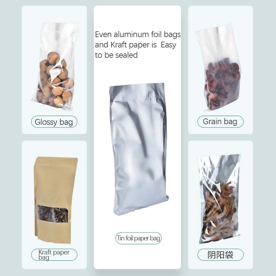 220V Household Food Vacuum Sealer Packaging Machine Film Sealer Vacuum Packer Including 15Pcs Bags can be use for food saver