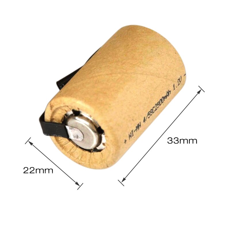 4/5SC 1,2 V 2500mAh Ni-Mh SC Batterie Zelle für DIY Energie Werkzeuge Batterie Elektronische Spielzeug NIMH batterie mit schweißen Registerkarten