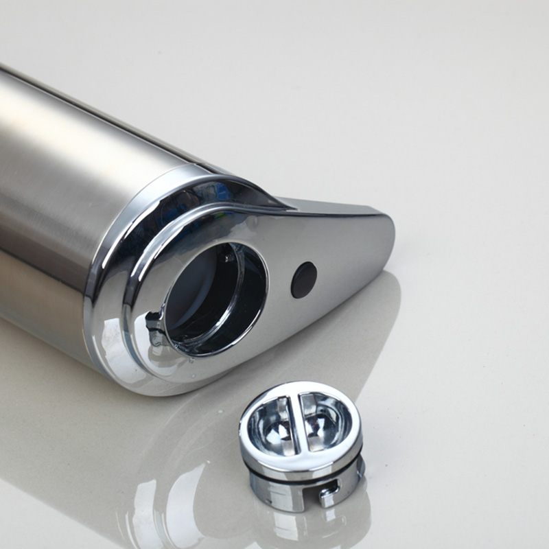 KEMAIDI Modern Automatic Sensor Soap Dispenser Stainless Steel Hands Free Touch Sanitizer Dispenser for Kitchen/Bathroom Set