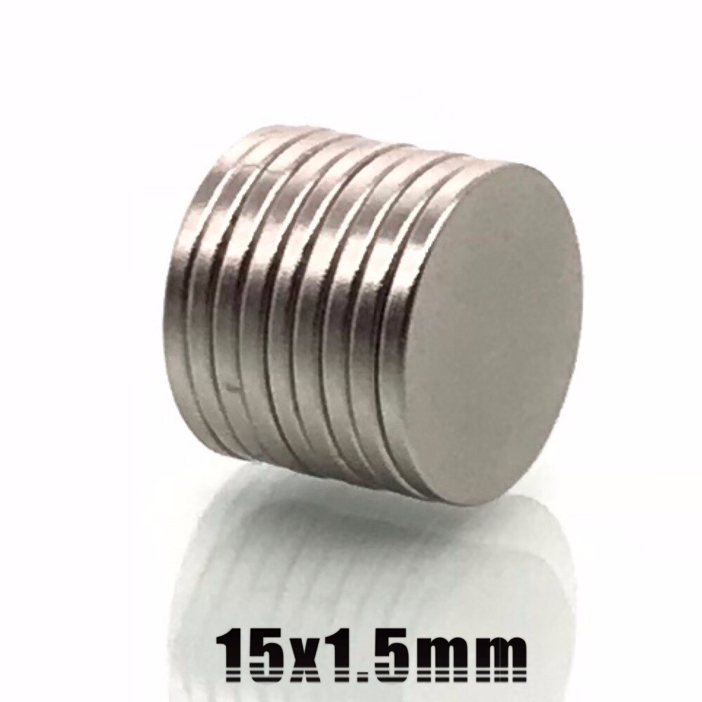 10/20/50/100/200Pcs 15X1.5 Kleine Ronde Magneet 15Mm X 1.5mm Neodymium Magneten 15X1.5Mm Permanente Sterke Krachtige Magneet 15*1.5