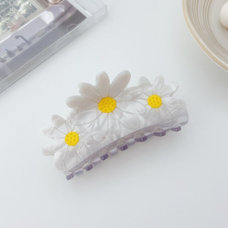 HANGZHI INES – pince à cheveux en forme de marguerite française, lèvres tulipe, acétate, pince à cheveux, épingle à cheveux, accessoires de tête à la pour femmes et filles,: Q