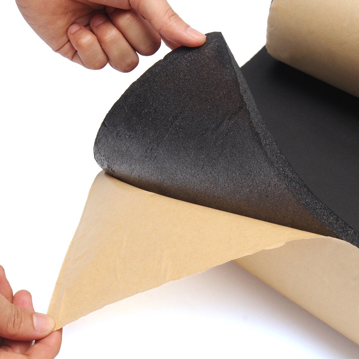 1m x 50cm x 10mm Black High Density Self Adhesive Closed Cell Foam Sheets Soundproof Insulation Thermal Waterproof