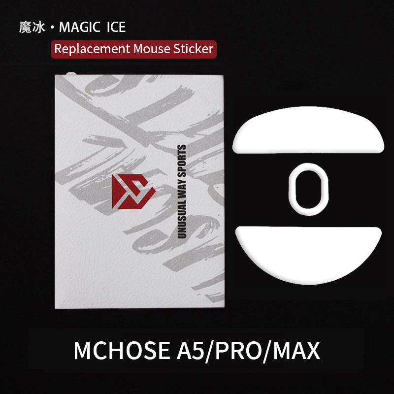 Unusual Way Sports Mouse Aufkleber Füße MCHOSE A5 Promax gewölbte Oberfläche PTFE Anti Collapse Magic Ice Silver Fox: Braun