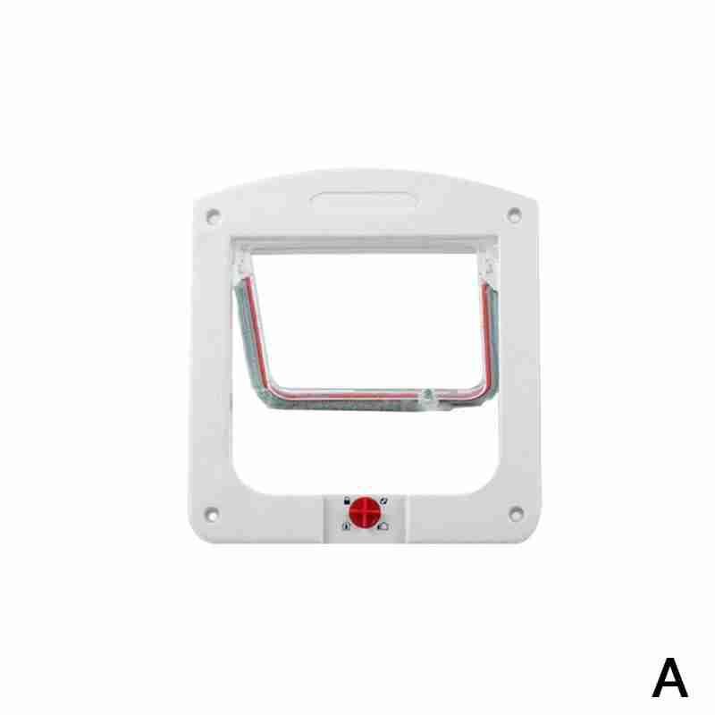 Puerta de seguridad con cerradura para mascotas, puerta de Control inteligente para entrada o salida, para perros y gatos, 14 Kg o menos: White