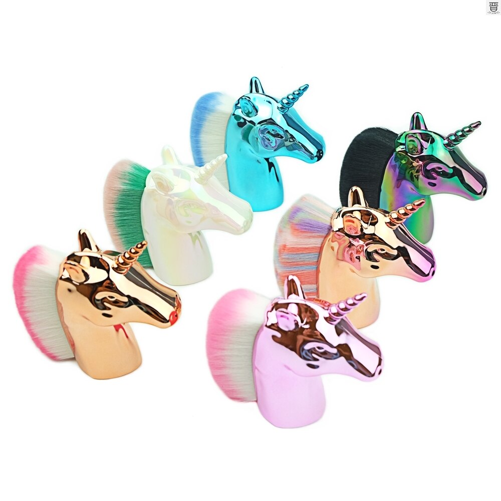 Unicorn Nail Dust Brush Colorful Remove Manicure Dust Brush Accessories