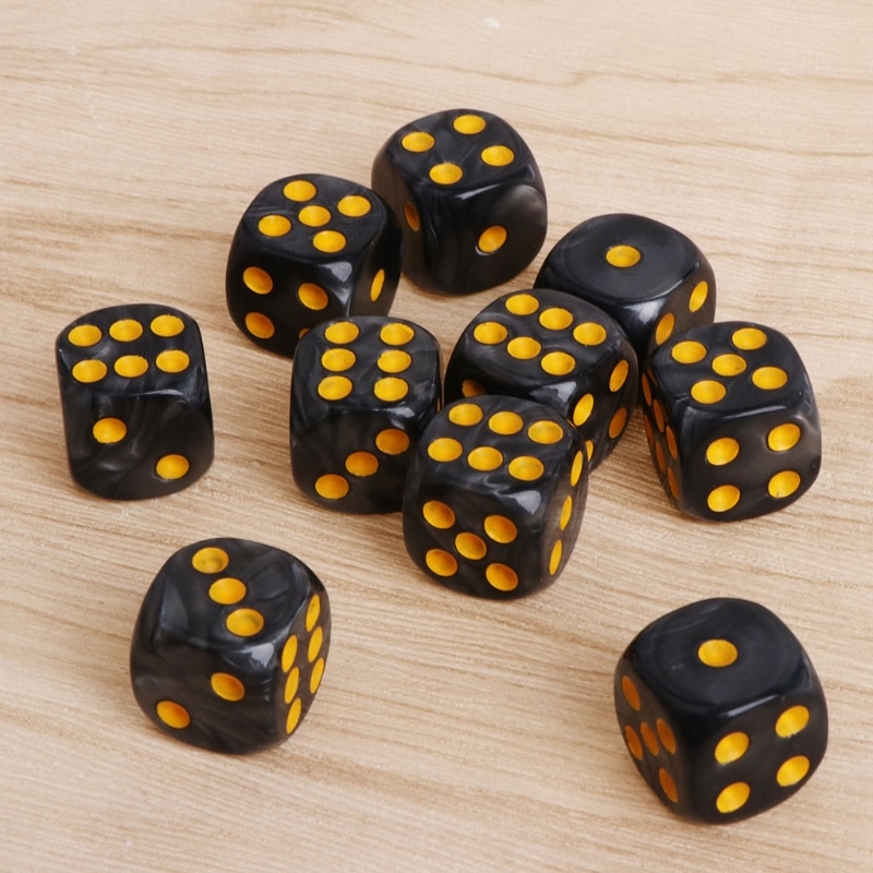 10 Stks/set Acryl Polyhedral Digitale Dobbelstenen Voor Board Game Party Bar