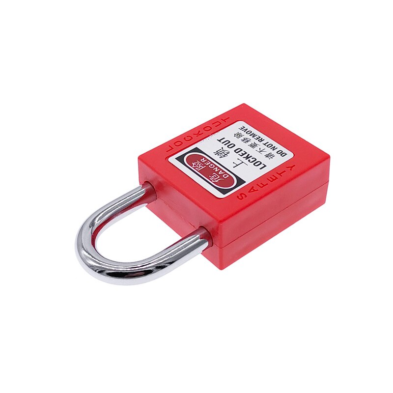 Industrial safety padlock 25mm hanging metal lock with 2 unique key