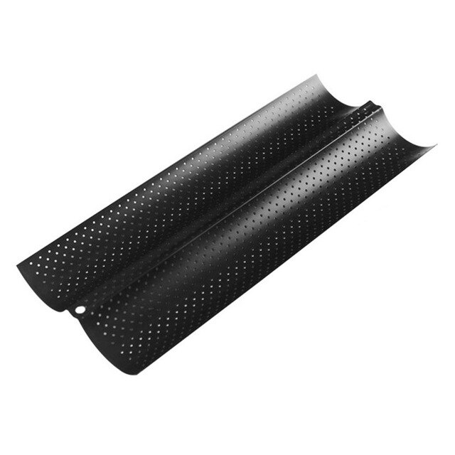 Bread Baking Tray Arbon Steel Kitchen Grill Plate Sugarcraft Convenient Wave Baking Dish Party: Black 2grids