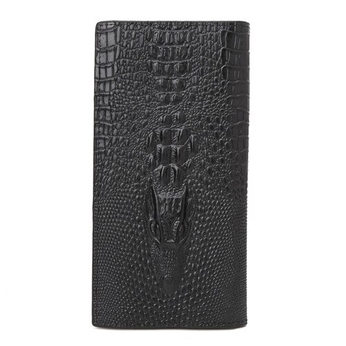 1 pc herr s 3d alligator plånbok bifold id kreditkortshållare plånbok handväska lång koppling billfold