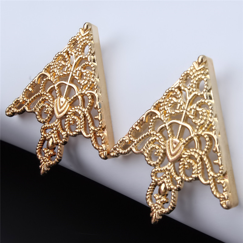 Broche para Cuello de camisa Pin esquinero hebillas Vintage Crown Hollow patrón para hombres mujeres accesorios de ropa de esquina