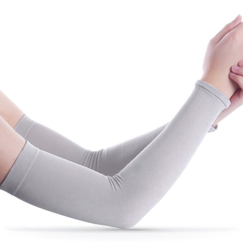 Manchons de bras de sport de Camping, manchons de cyclisme, manchettes de volley-ball, de Baseball, de Golf, Anti-UV, 1 paire: B-fingerless-Grey