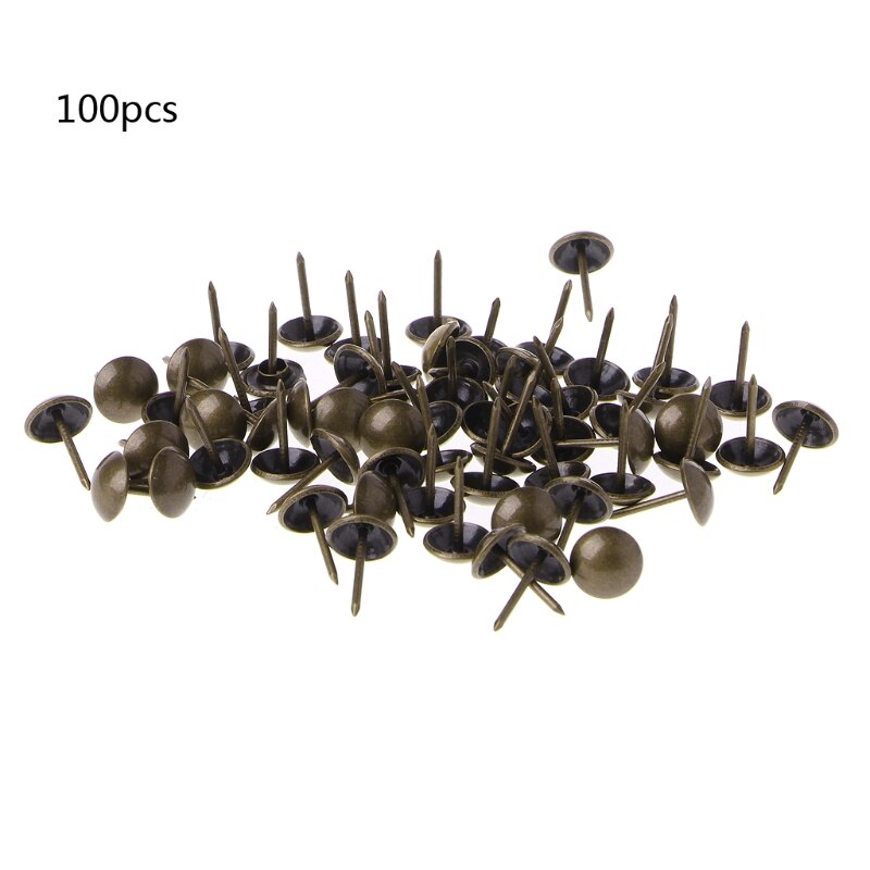 Clous de tapisserie en laiton Antique | 100 pièces, punettes de meubles, outil de quincaillerie: Brown