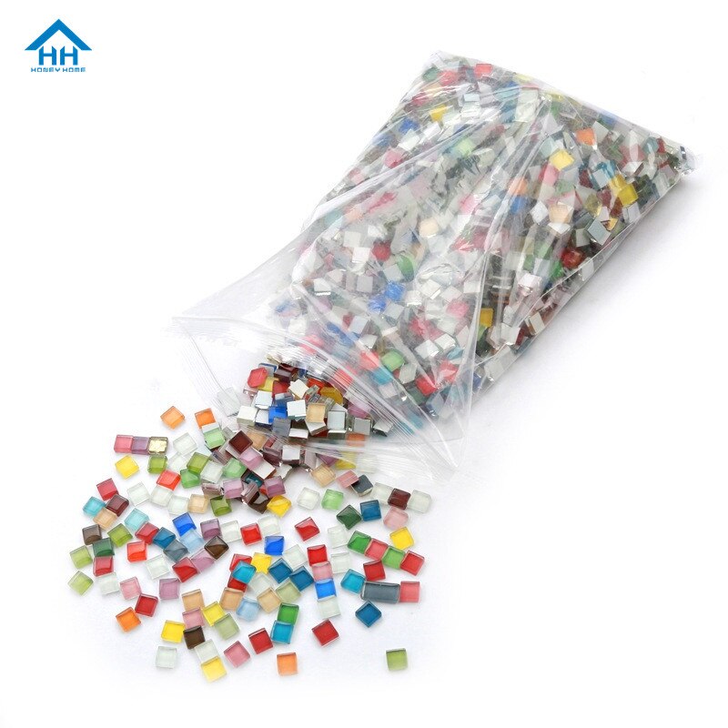 100g Irregolare Mosaico FAI DA TE Che Fanno Piastrelle Arcobaleno Pietre Della Caramella Tessere di Mosaico di Arte Artigianato di Vetro Trasparente Tessera Decorazione del Giardino