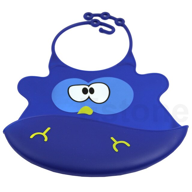 Nuovo Disegno Del Bambino Bavaglini Impermeabile Del Silicone Alimentazione Del Bambino SalivaTowel Commercio All'ingrosso Neonato Del Fumetto Grembiuli Impermeabili Del Bambino Bavaglini: Grigio