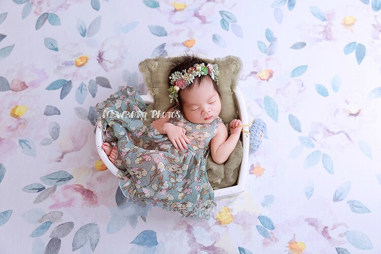 Cama de bebé para fotografía, cuna de bebé en forma de corazón, contenedor de madera para estudio fotográfico, utilería para posar