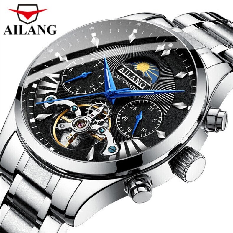Montres pour hommes de supérieure de luxe automatique mécanique horloge d'affaires montre en or hommes Reloj Mecanico de Hombres: 4