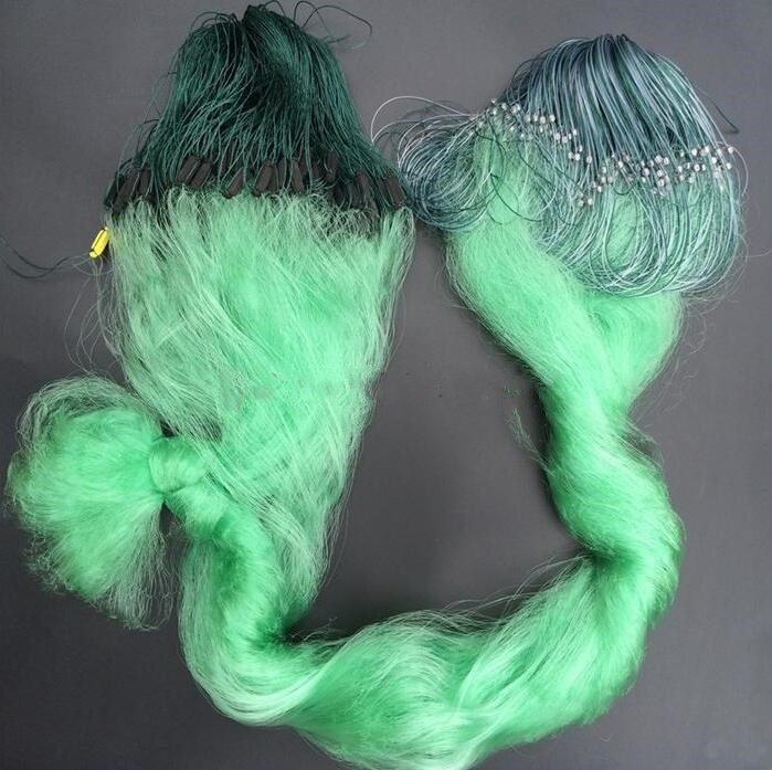 3 Layers Fishing Net Monofilament Fishing Gill Network With Float Outdoor Sport Fish Gillnet Trap Fishing Gear