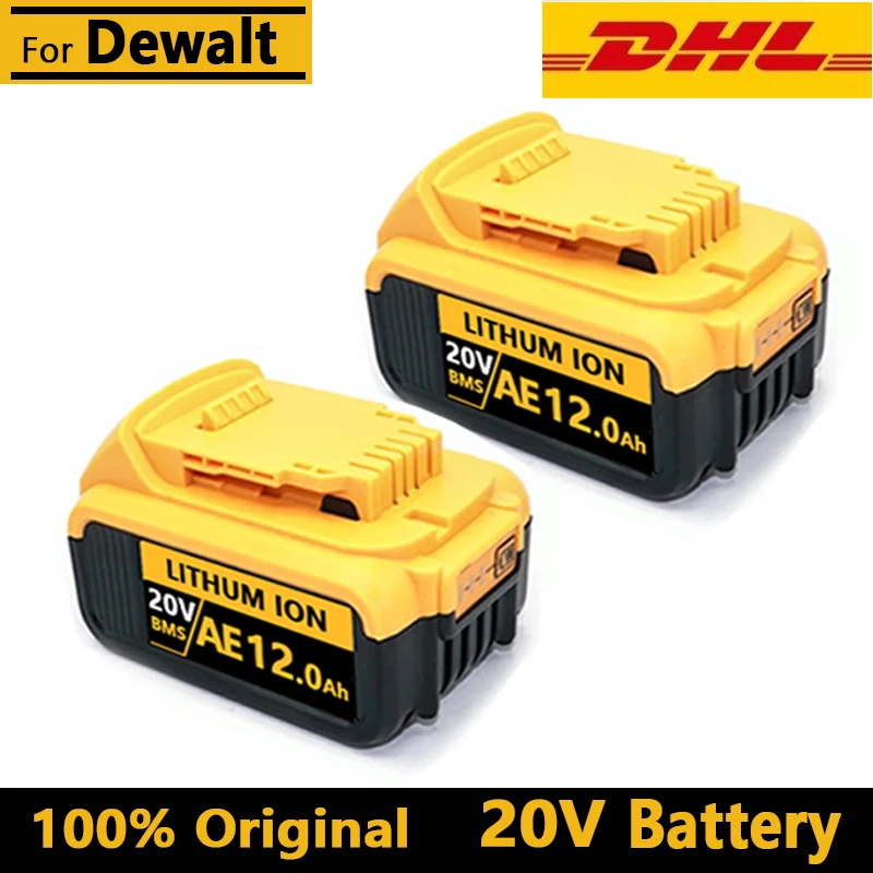 Para Dewalt original 20V 18V,12.0AH, DCB115, cargador de batería DCB118, carga rápida, batería de litio, batería de herramientas